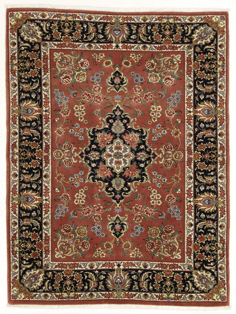 Ghom Tappeto 140x110 (Iran) Annodato A Mano