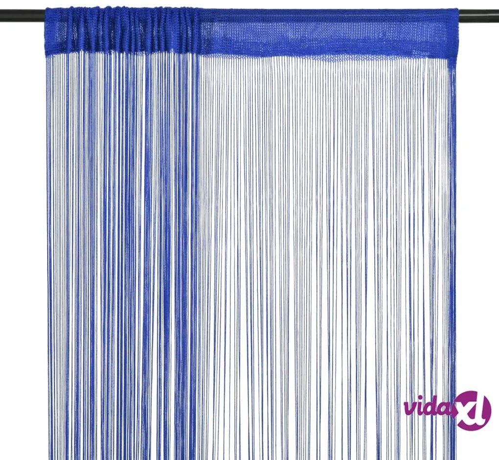 vidaXL Tende a Filo 2 pz 100x250 cm Blu