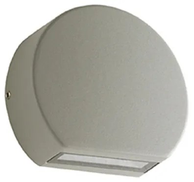 Lampada applique segnapasso SUN per esterni in alluminio 10x3 cm Silver