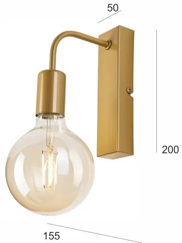 Applique ASTRID 1xE27/60W/230V oro