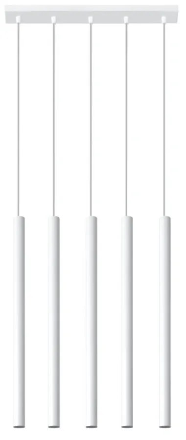 Lampadario in Acciaio a sospensione 5xG9 PASTELO 5 Bianco