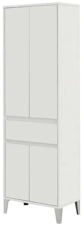 Colonna bagno da terra L. 60 cm Way bianco lucido 4 ante e 1 cassetto