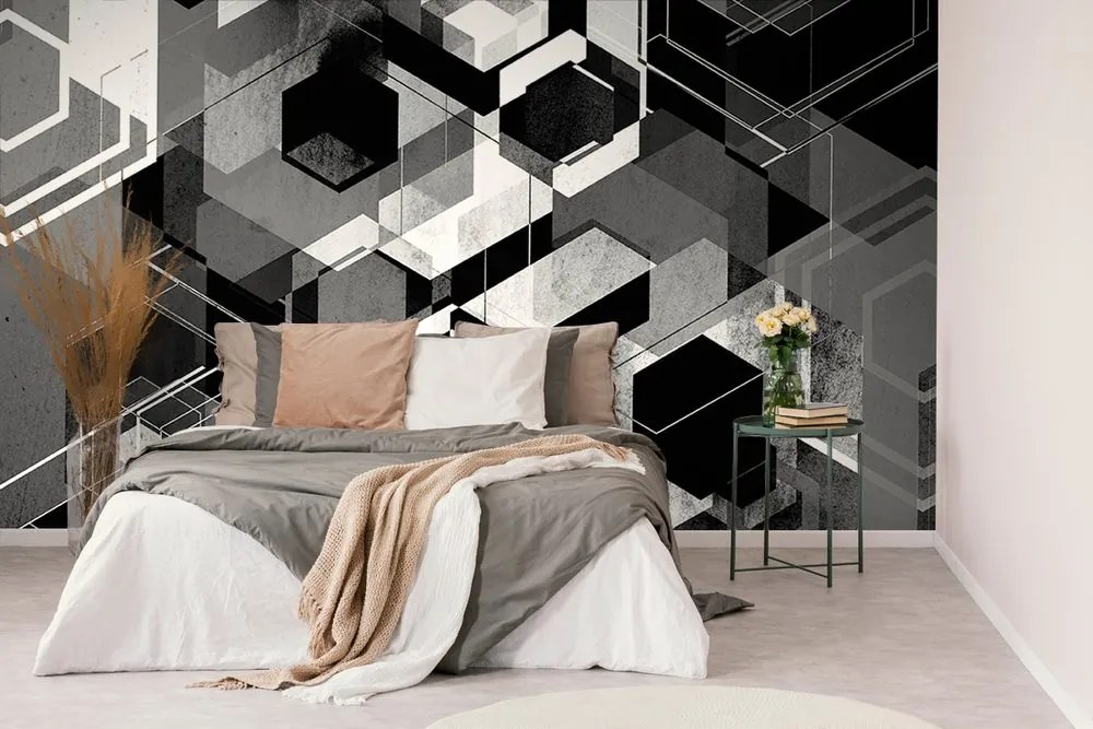 Carta da parati – Geometria in bianco e nero
