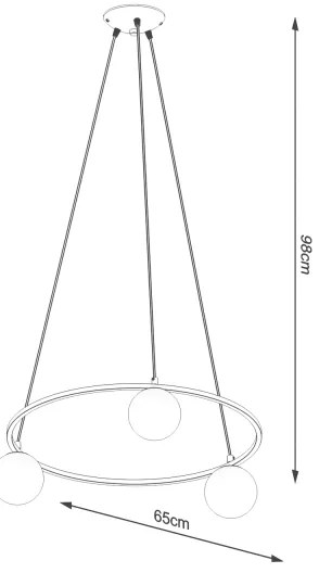 Sollux SL.1213 - Lampadario a sospensione con filo YOLI 3xG9/8W/230V nero