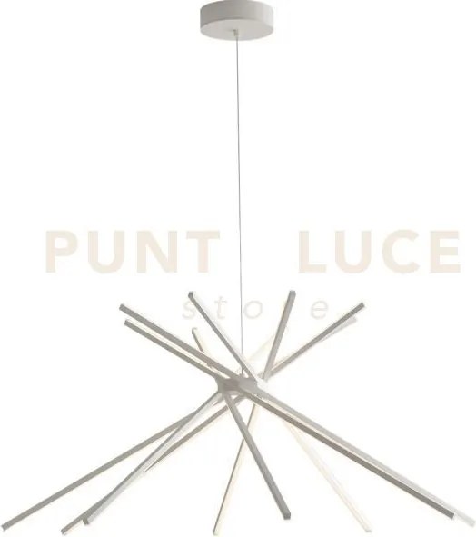 Lampadario a sospensione led shanghai bianca 56w 6560lm 4000k 113x5...