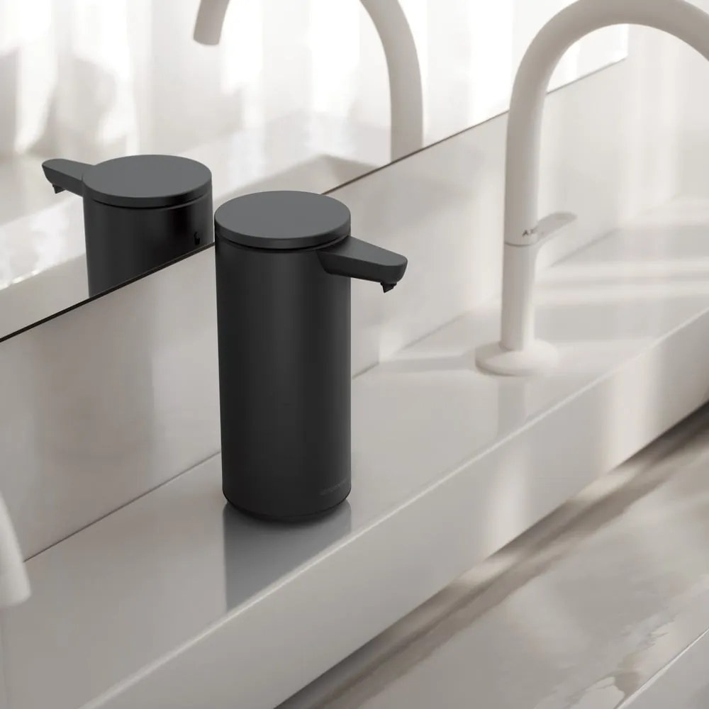 Dispenser di sapone in acciaio nero touchless 266 ml - simplehuman