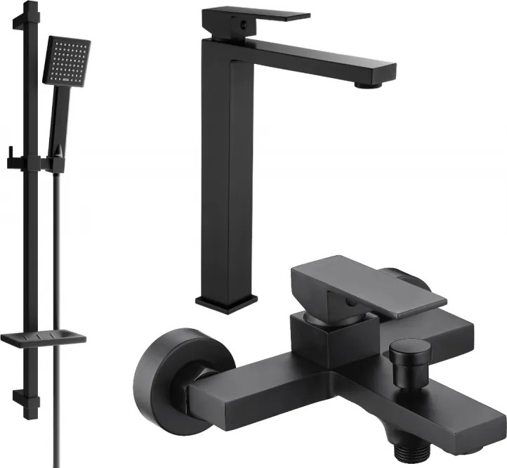 Mexen Uno DQ45 set vasca, nero - 71413DQ45-70