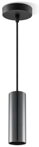 Lampadario a sospensione con filo SAGA 1xE27/40W/230V nero