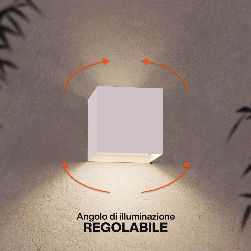Applique LED Cubo 12W Bidirezionale IP65 CCT OSRAM Chip LED