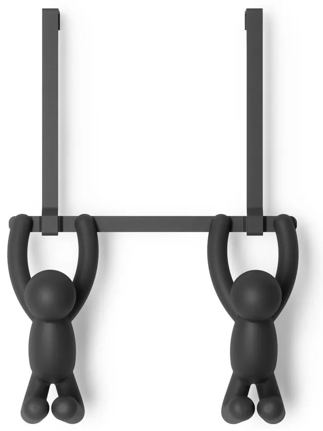 Appendiabiti in plastica nera da 22 cm Buddy - Umbra