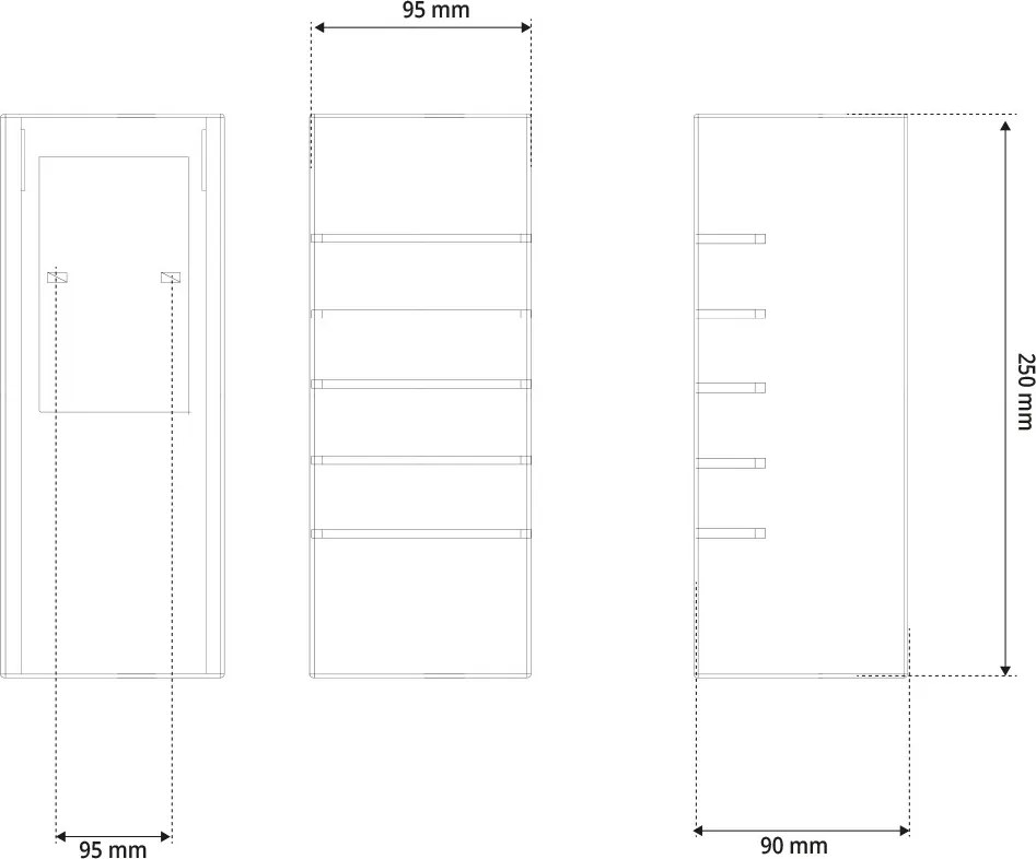 Applique da Parete E14 RIFT Rettangolare in Gesso Pitturabile