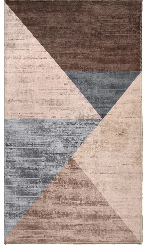 Tappeto lavabile marrone e beige 230x160 cm - Vitaus