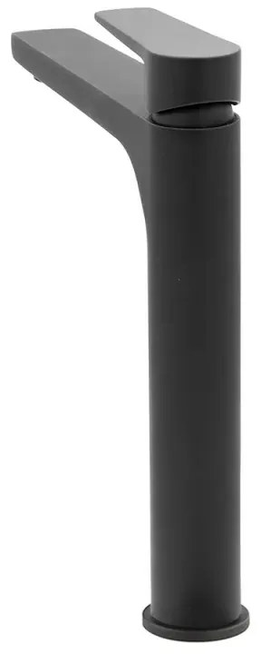 Miscelatore lavabo alto H 28 cm nero opaco in ottone Erika