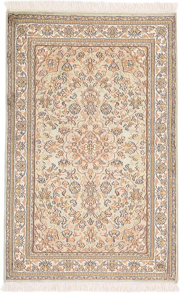 Cashmere Silk Tappeto 60 x 100 (Indian) Annodato A Mano