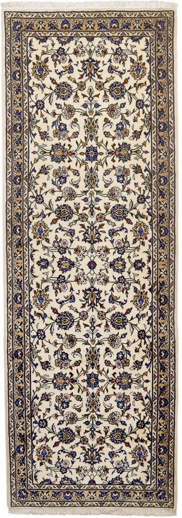 Kashan Tappeto 100 x 290 Beige (Iran) Annodato A Mano