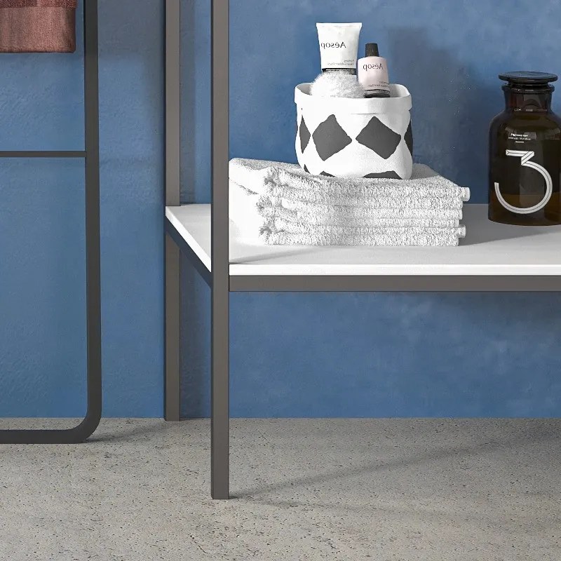 Mobile bagno metallico 135 cm con due piani NET-135 - KAMALU