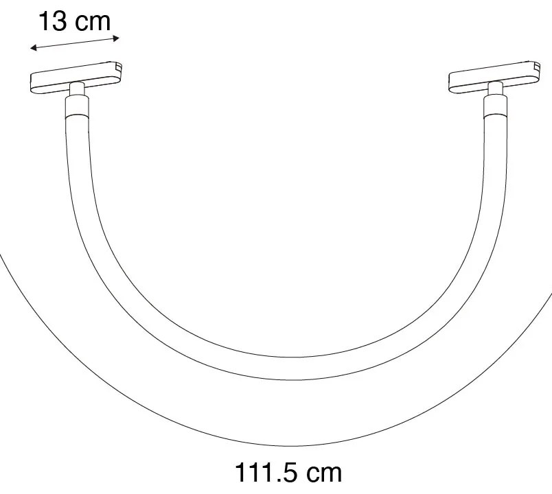 Lampada a sospensione moderna bianca per sistema binario monofase 8W 3000K - Magnetic Tautau