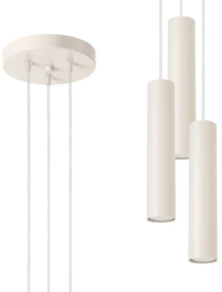 Sollux SL.1482 - Lampadario a sospensione con filo LAGOS 3xGU10/10W/230V color crema