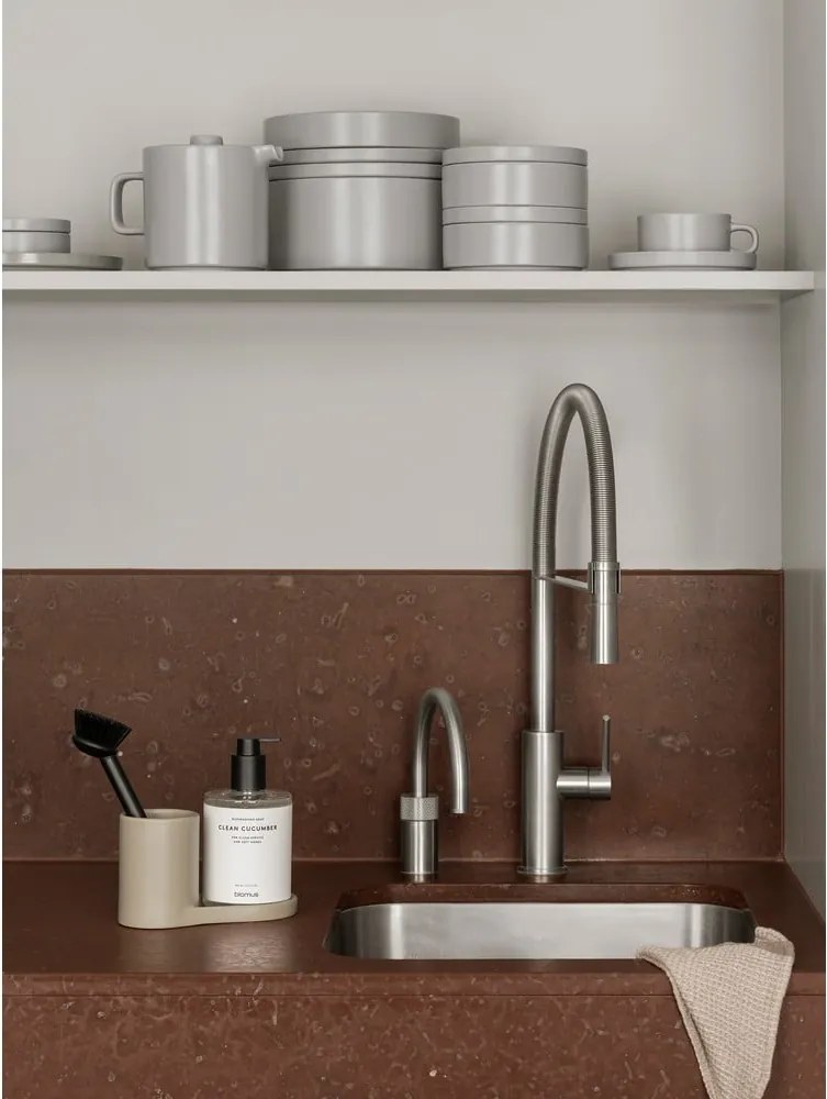 Supporto per detersivo grigio chiaro in gres Piro – Blomus