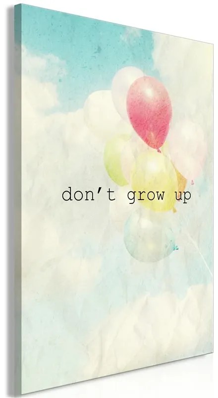 Quadro Don't Grow Up (1 Part) Vertical  Colore colorful, Dimensioni e Misure 80x120