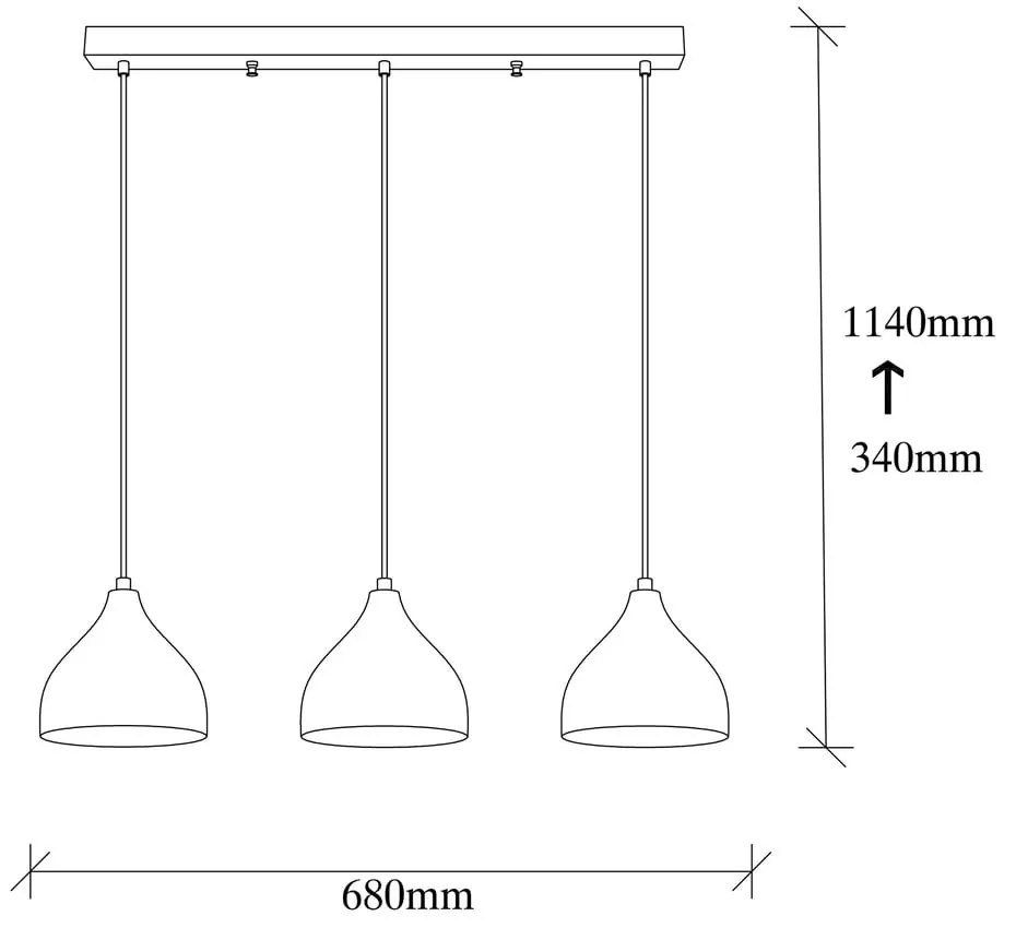 Lampadario nero/dorato con paralume in metallo Tattoo – Opviq lights