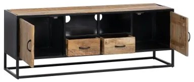 Mobile TV MARA Naturale Nero Legno Ferro 150 x 40 x 55 cm