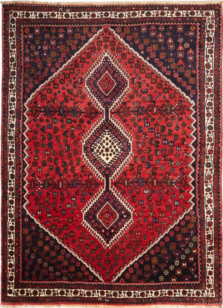 Gashghai Tappeto 280 x 210 Rosso (Iran) Annodato A Mano