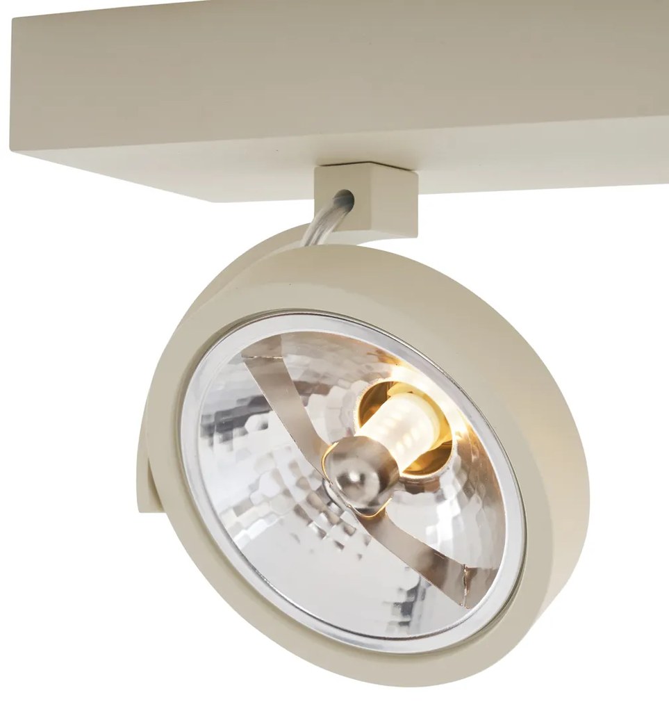 Faretto da soffitto moderno beige G9 rotondo orientabile a 3 luci - Go