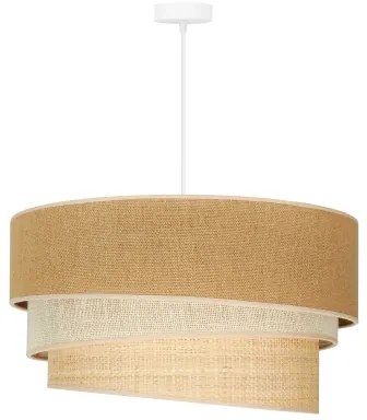 Duolla - Lampadario a sospensione con filo YUTE TRIO 3xE27/15W/230V diametro 60 cm marrone/grigio/beige