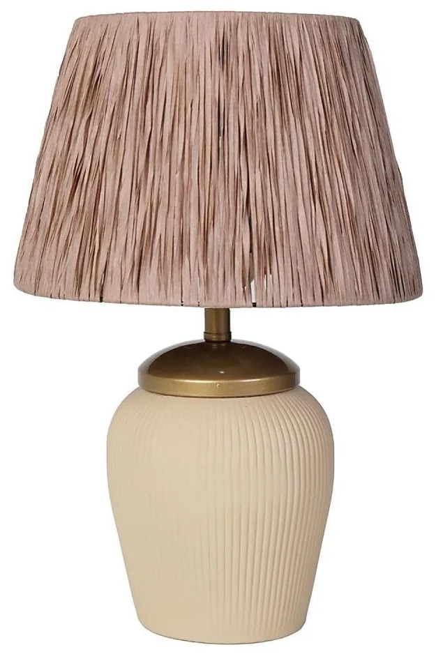 Lampada da tavolo RAMZES 1xE27/40W/230V crema/marrone