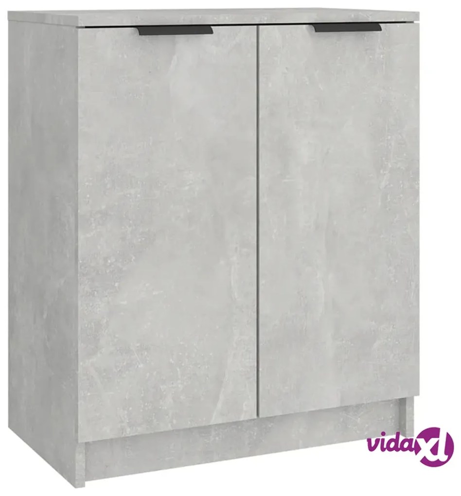 vidaXL Scarpiera Grigio Cemento 59x35x70 cm in Legno Multistrato