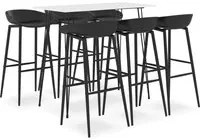 Set da Bar 7 pz Bianco e Nero 3057423