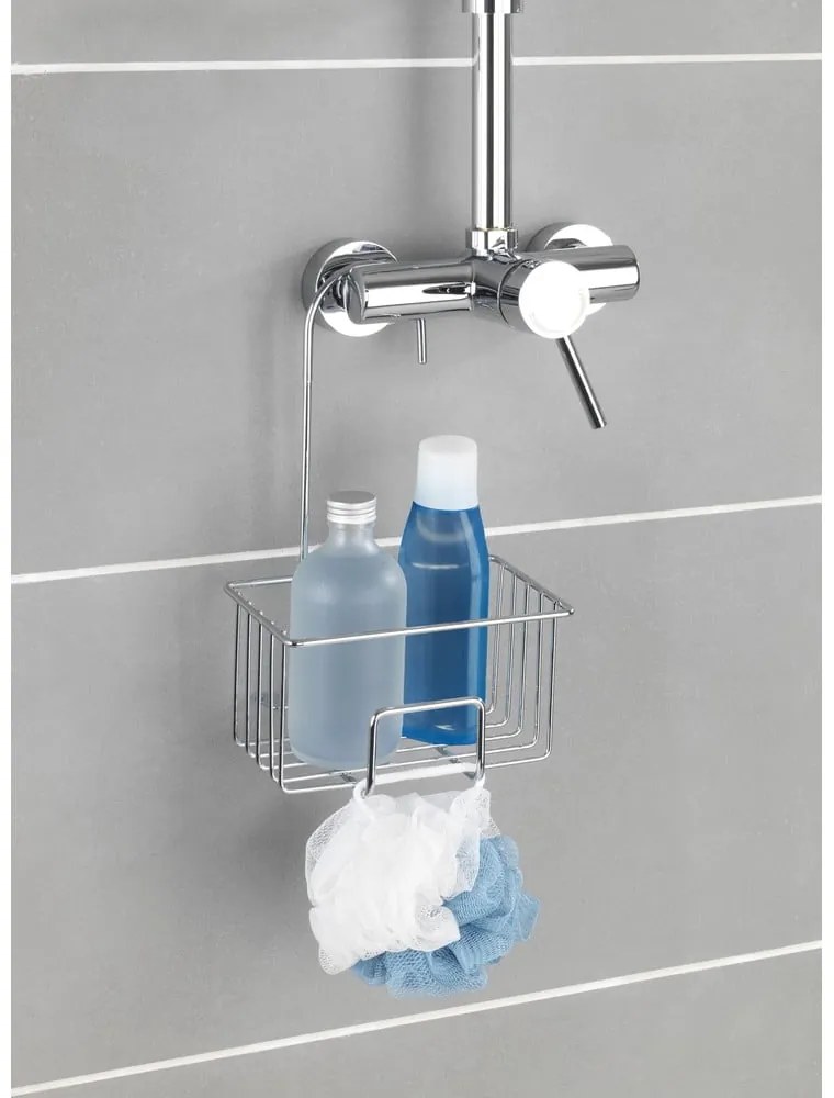 Mensola da bagno da appendere color argento lucido in acciaio inox Milito – Wenko