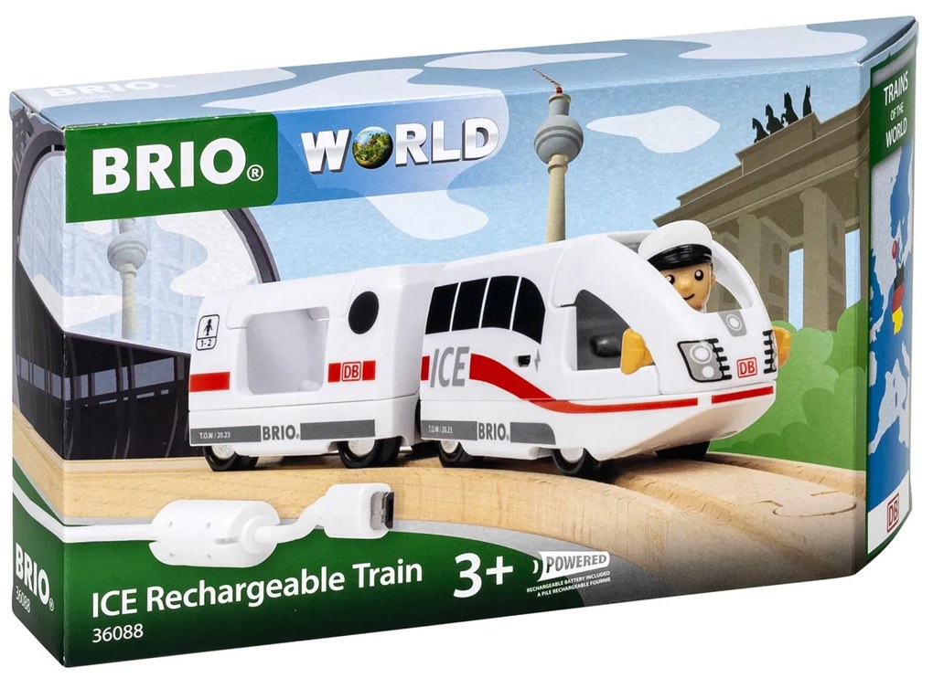 Brio - InterCity Express - Treno con batteria ricaricabile tramite cavo USB