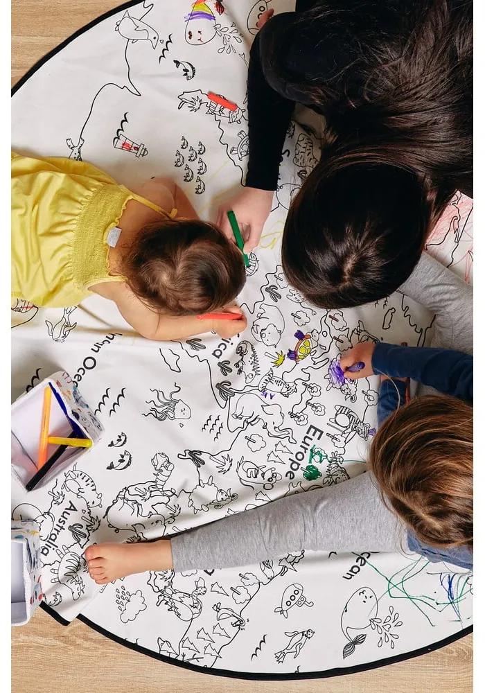 Tappeto da colorare Princess Sisters per bambini, ø 130 cm - Butter Kings