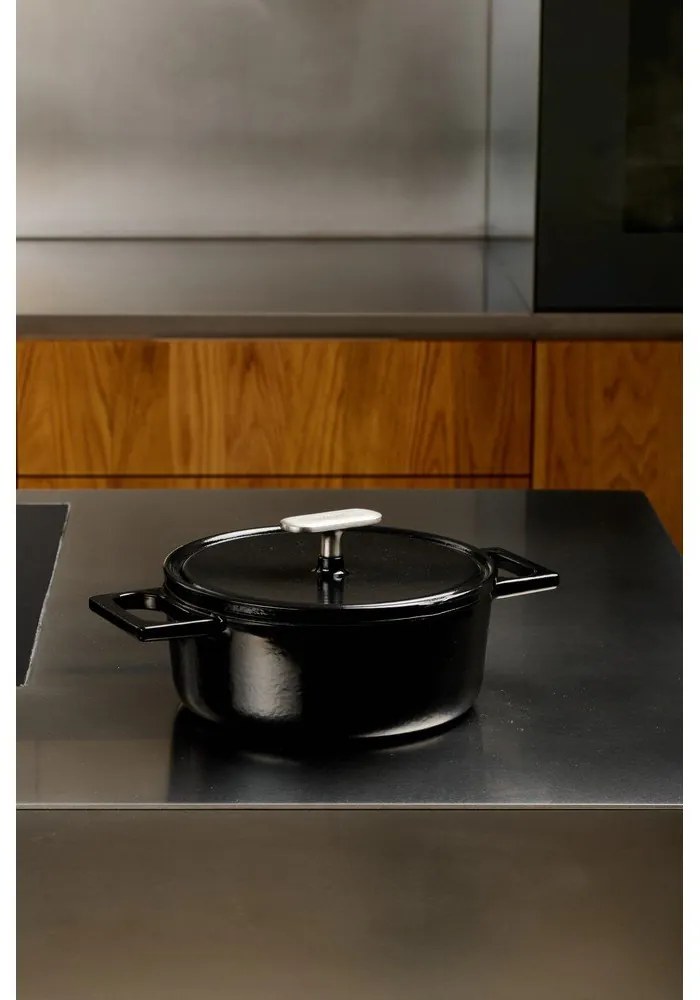 Casseruola in ghisa con coperchio incluso adatta all'induzione 2 l Mattia 3.0 – FABINI