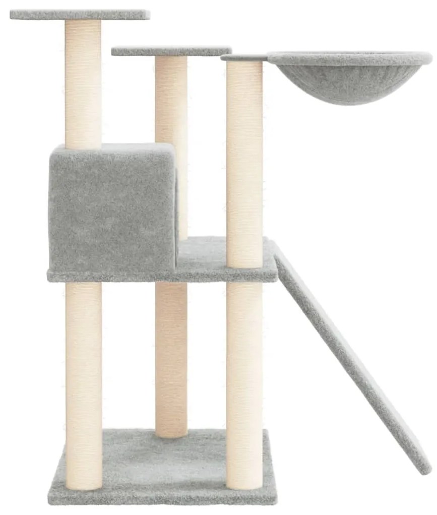 Albero per gatti con tiragraffi in sisal grigio chiaro 83 cm