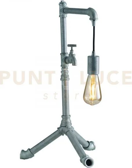 Lume amarcord zincato 1 luce attacco e27 41x30x61cm