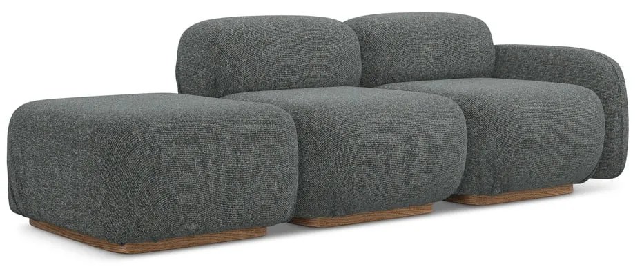 Chaise lounge componibile grigia (con penisola a destra) Ailani – Makamii