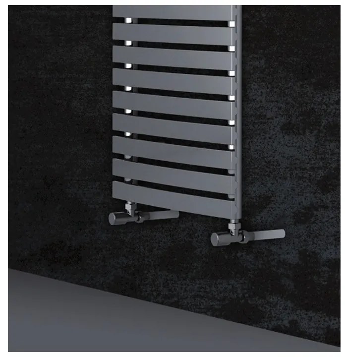 Kamalu - scalda bagno termoarredo 174x50 con tubi piatti modello kam-372