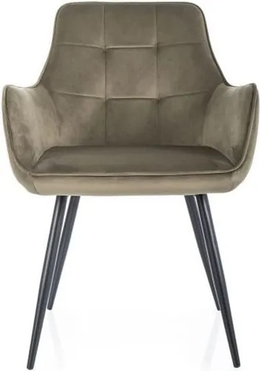 Sedia Velluto Lemon oliva Blu77