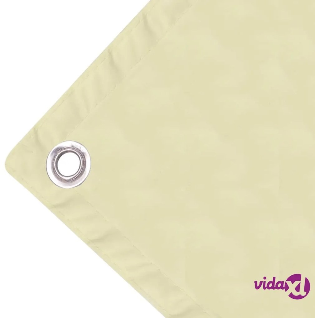 vidaXL Paravento da Balcone in Tessuto Oxford 90x600 cm Crema