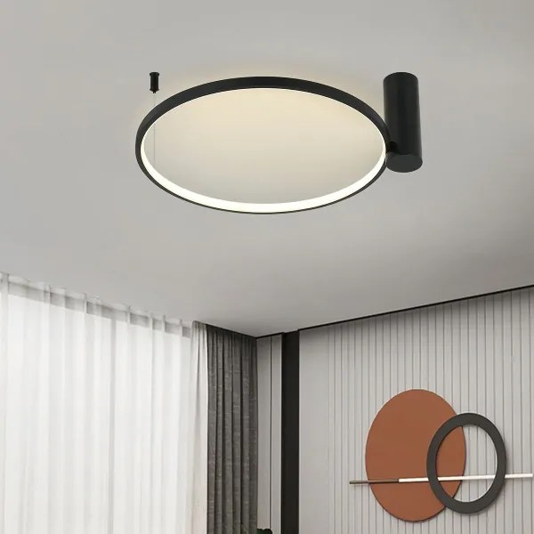 Plafoniera LED RING S LED/34W/230V 3000/4000/6000K Ø 60 cm nero