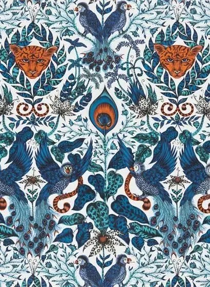 Clarke & Clarke Carta da parati Amazon - Blue