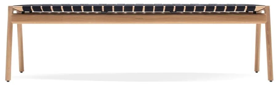 Panchina di colore nero/naturale Klupa - Gazzda