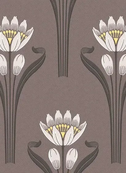 Isidore Leroy Carta da parati Tulipes - Tabac