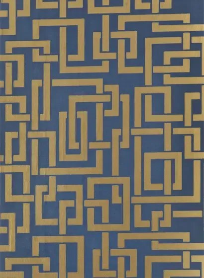 Farrow & Ball Carta da parati Enigma - Stiffkey Blue/ Gold