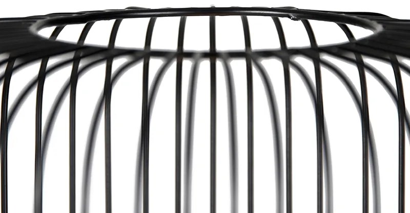 Lampada da terra di design nera con oro - Mayelle