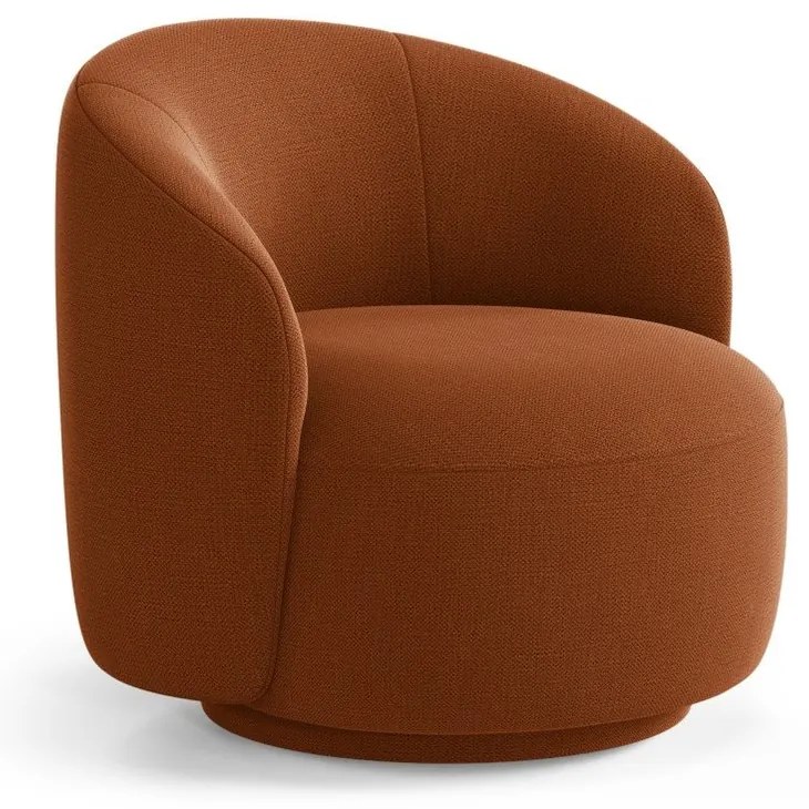Poltrona color mattone girevole Letizia – Micadoni