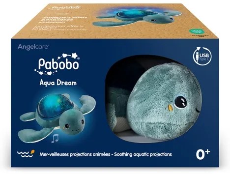 PABOBO - Proiettore musicale AQUA DREAM USB tartaruga 1200 mAh